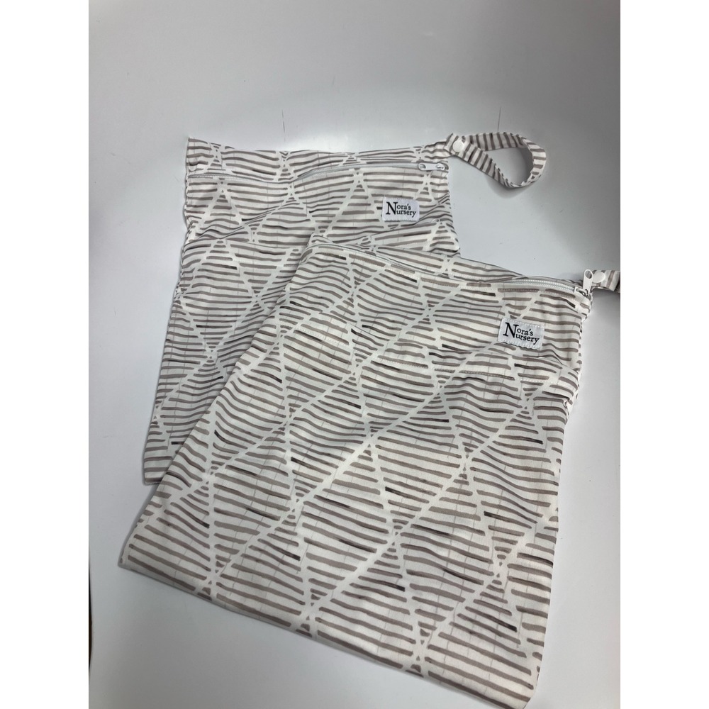 Nora's Nursery Wet Bag Set Baby OS Neutral Excellent Geometric 2-Pack